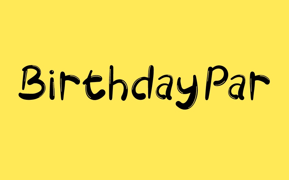 Birthday Party font big