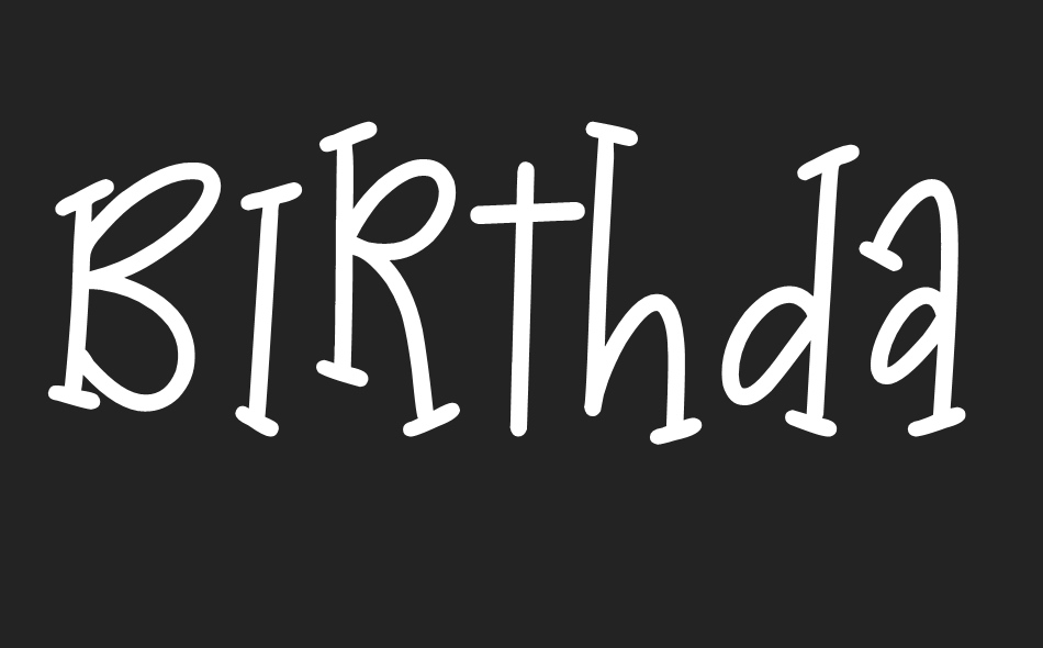 Birthday Song font big