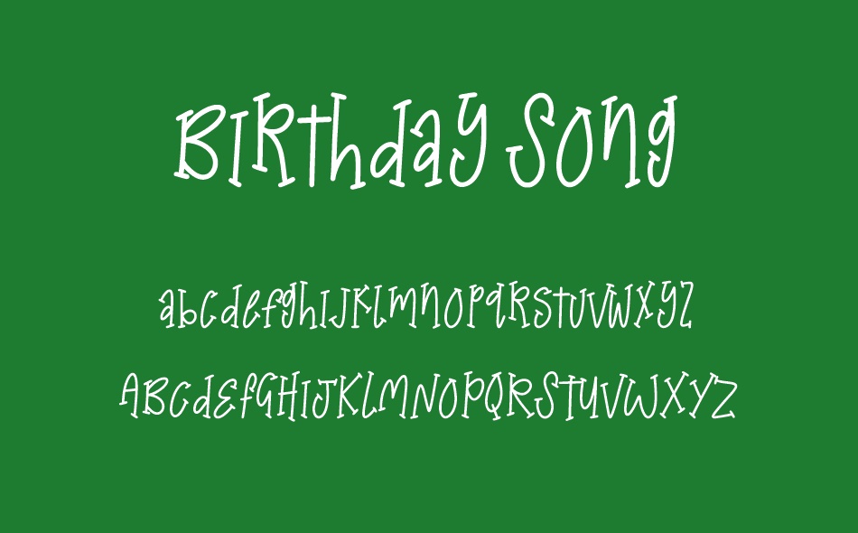 Birthday Song font