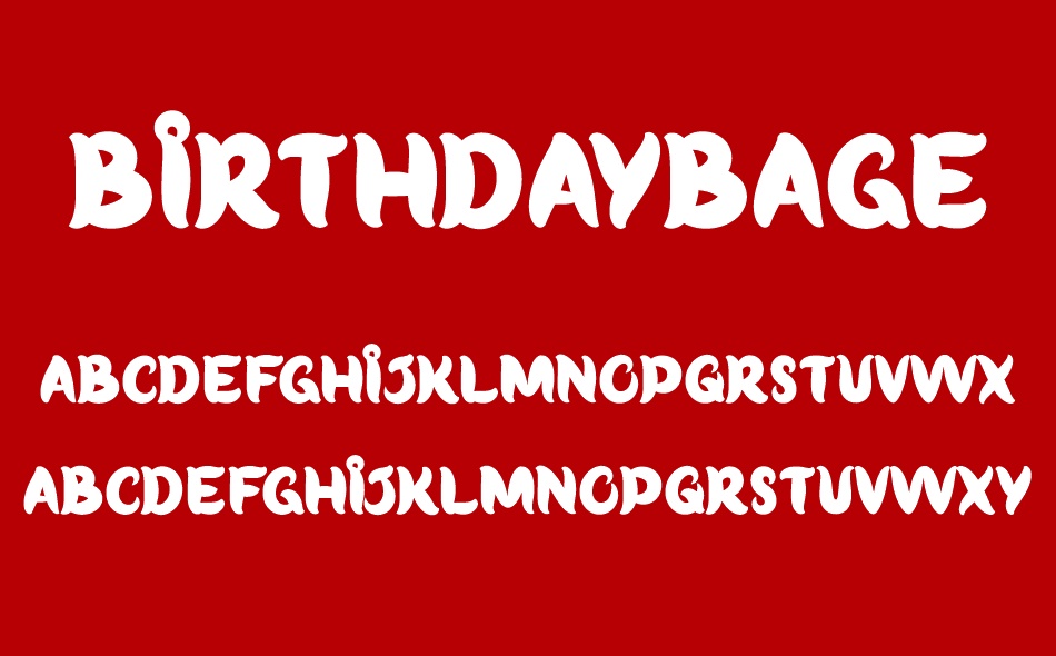 BirthdayBagel Family font