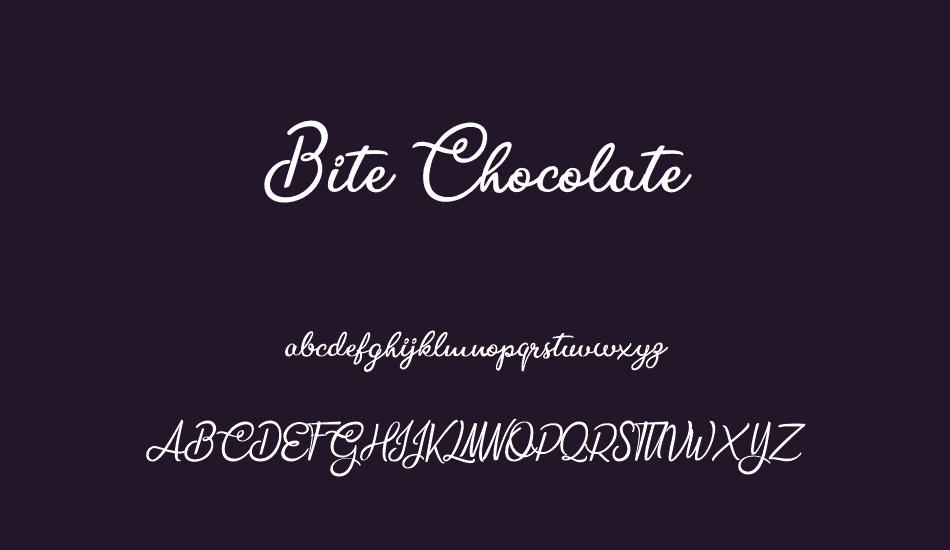 Bite Chocolate font