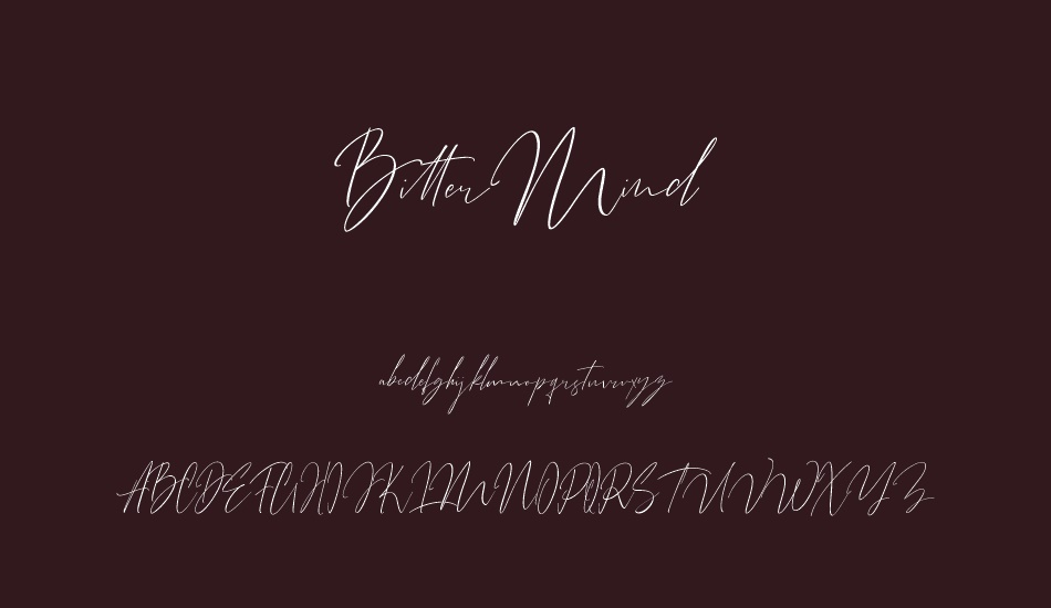 Bitter Mind font