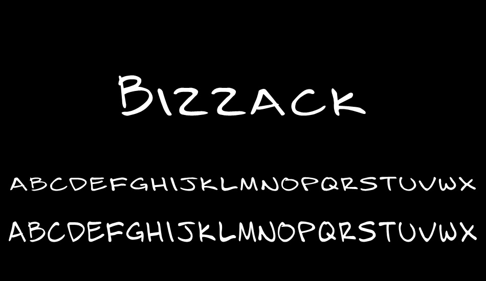 Bizzack font