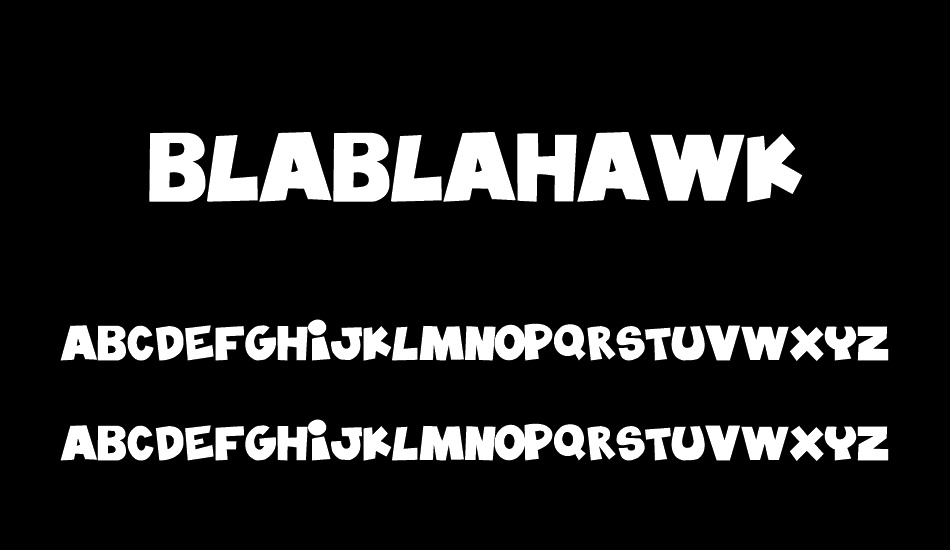 BlablaHawk font