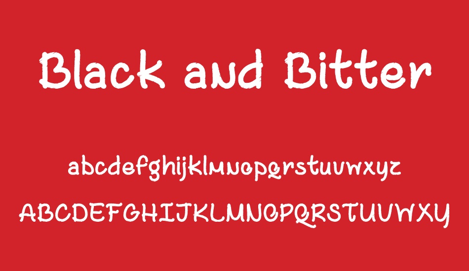 black-and-bitter-coffee font