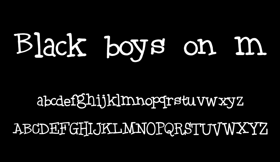 Black boys on mopeds font