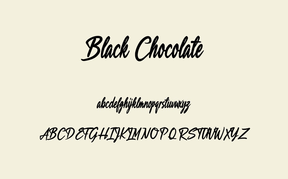 Black Chocolate font