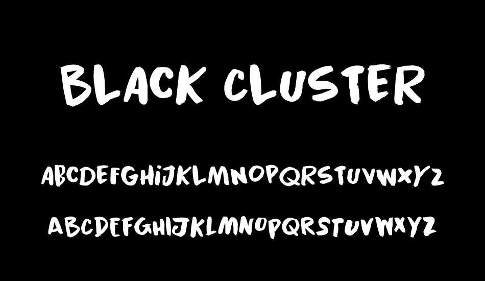 Black Cluster DEMO font