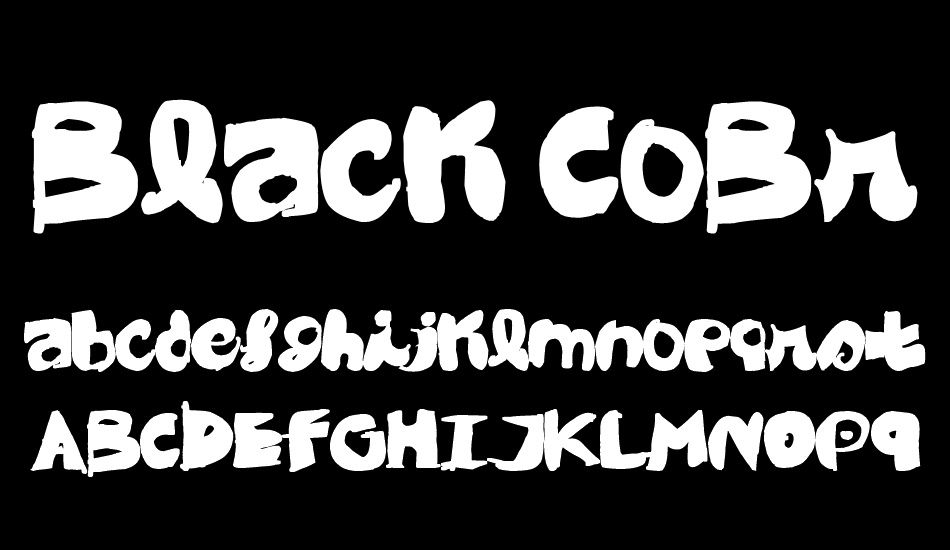 Black CoBrA font