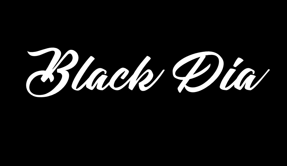 Black Diamonds Personal Use font big