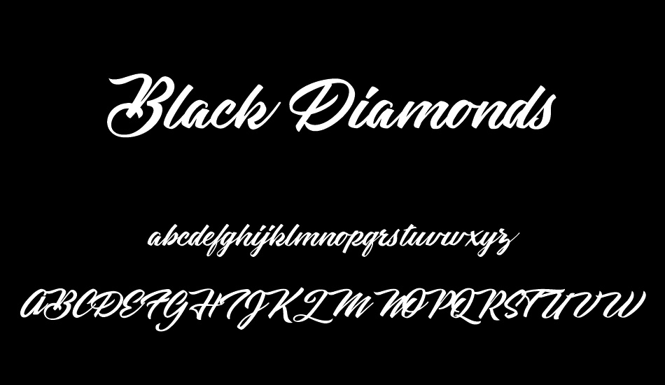 Black Diamonds Personal Use font