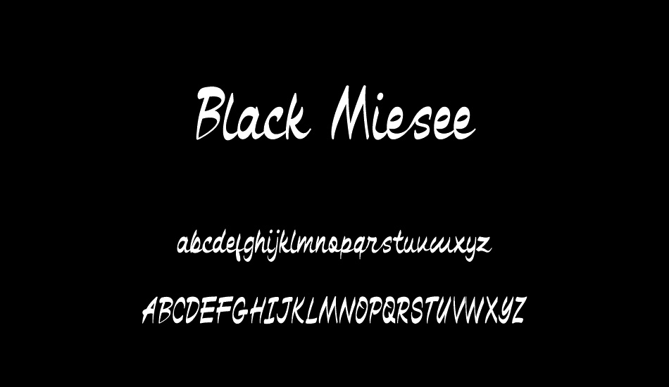 Black Miesee font