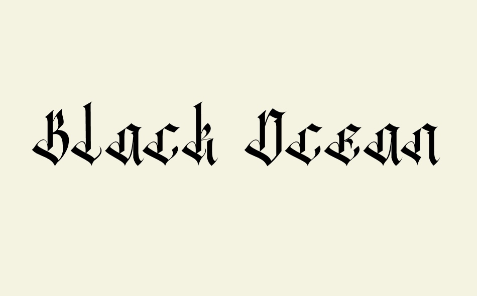 Black Ocean font big