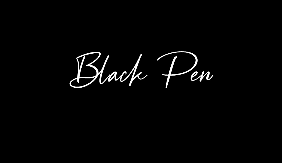 Black Pen font big