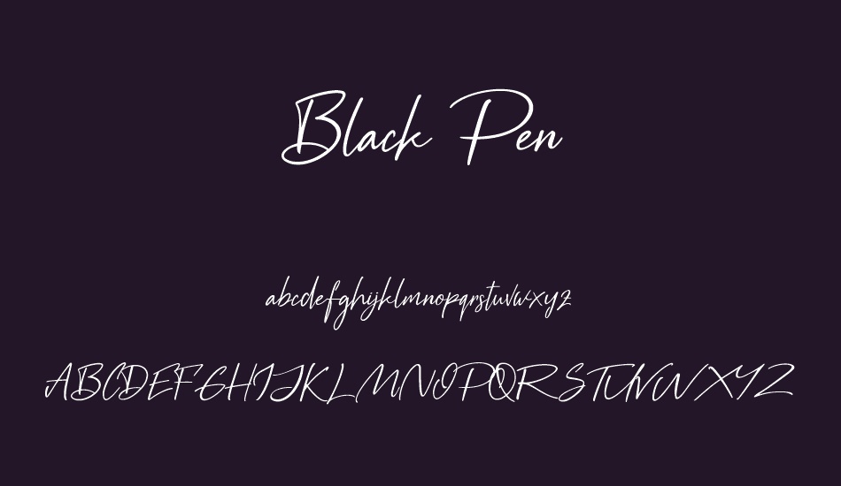 Black Pen font