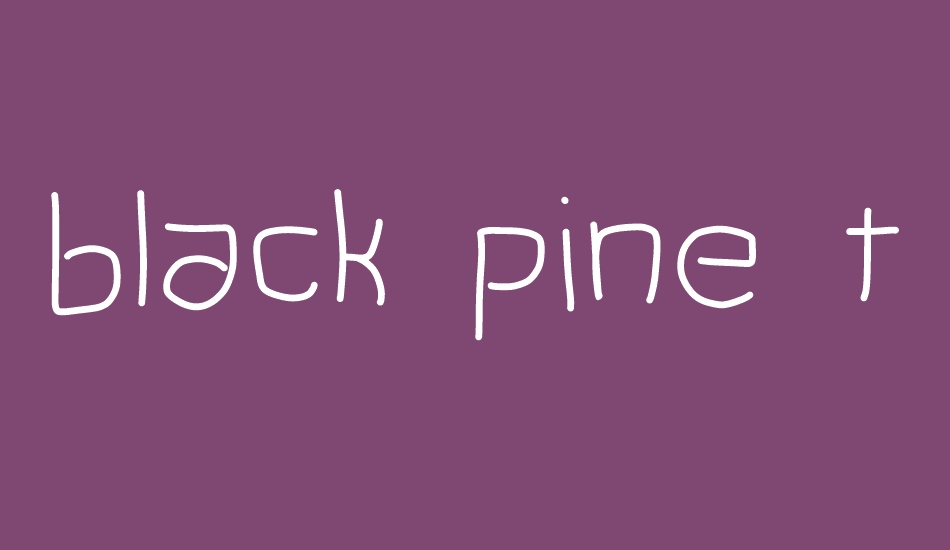 black pine trees font big