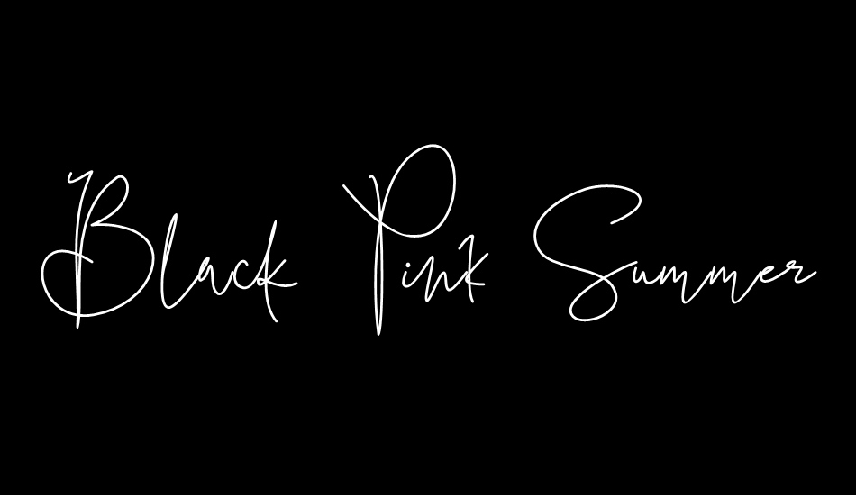 Black Pink Summer font big