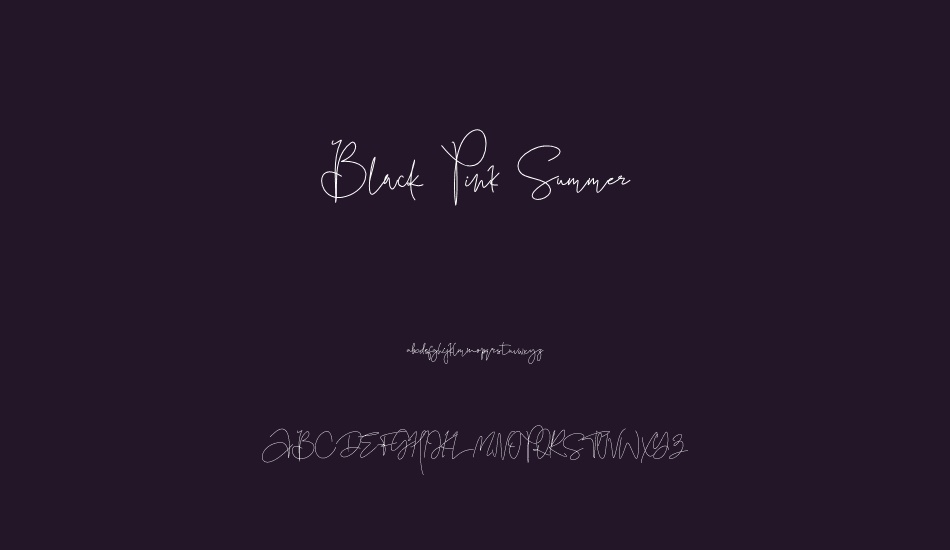 Black Pink Summer font