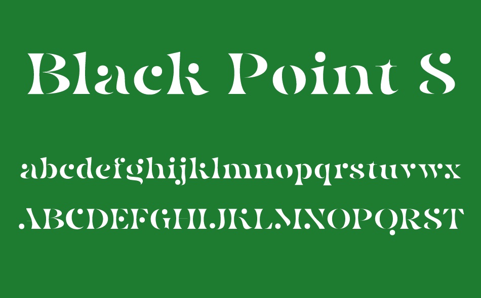 Black Point Serif font