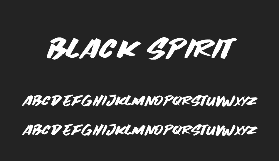 Black Spirit font