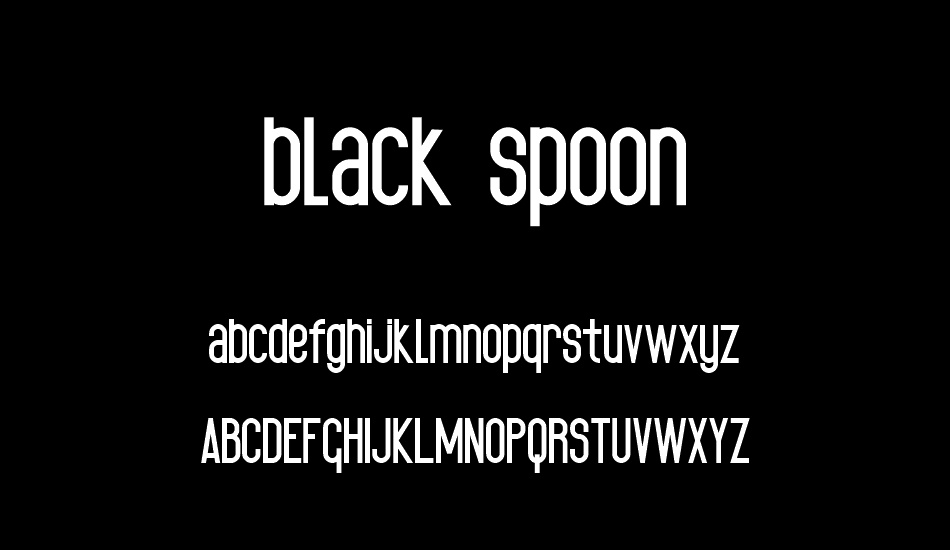 black spoon font