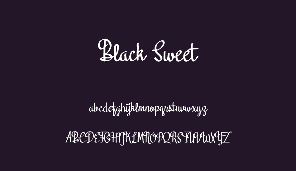 Black Sweet font