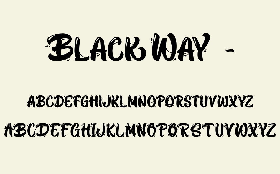 Black Way font