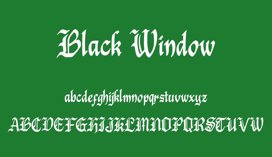 Black Window font