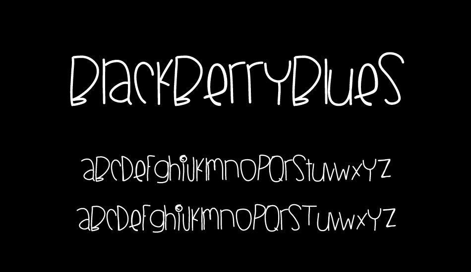 BlackberryBlues font