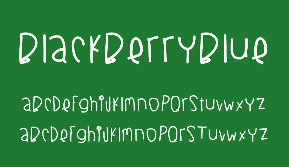 BlackberryBluesThick font