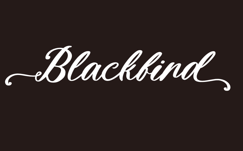 Blackbird font big