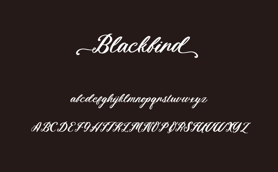 Blackbird font