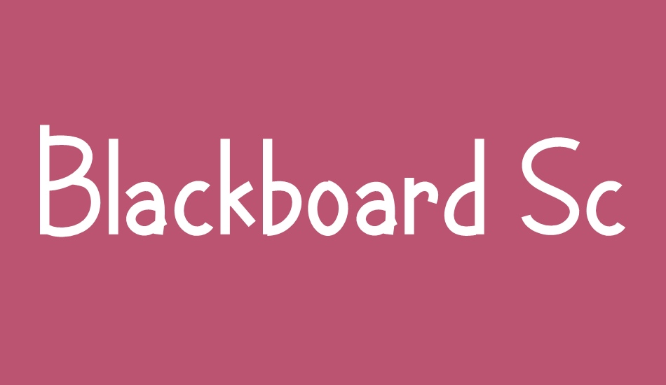 Blackboard School font big