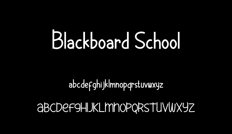 Blackboard School font