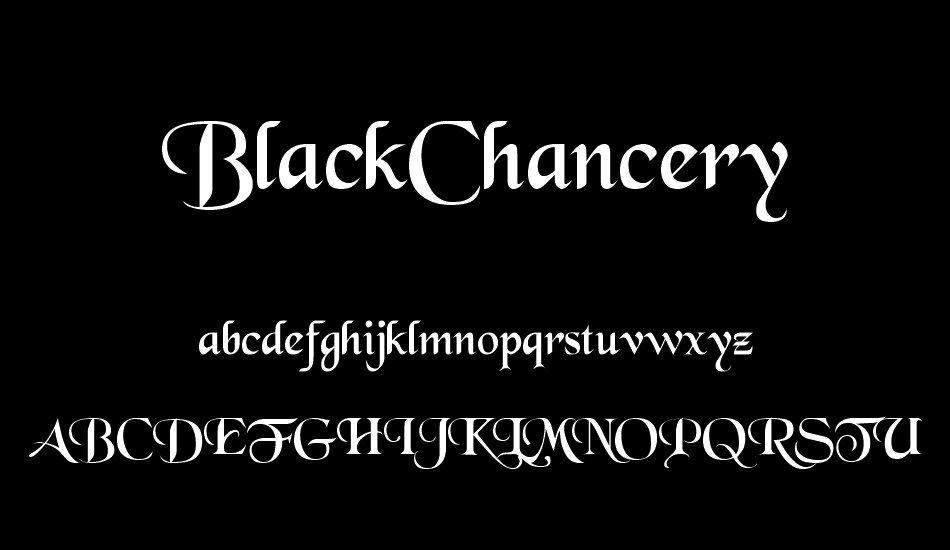 black chancery font for mac photoshop