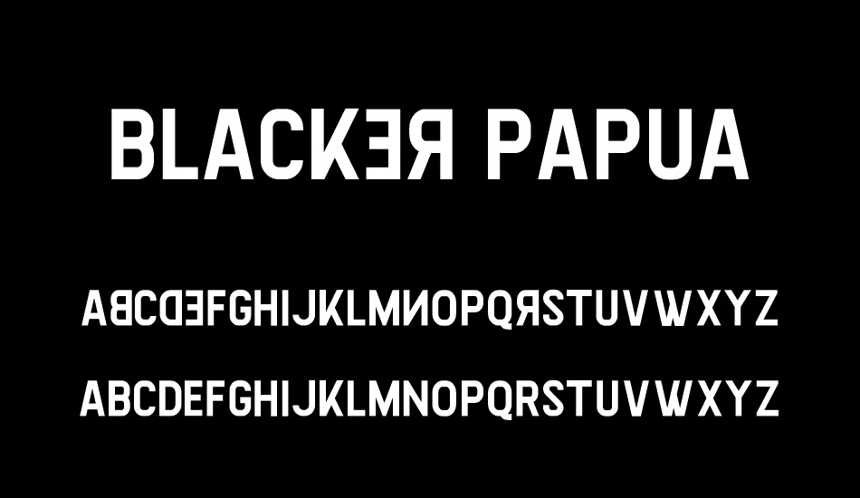 Blacker Papua font