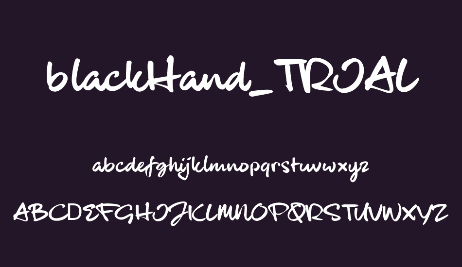 blackHand_TRIAL font