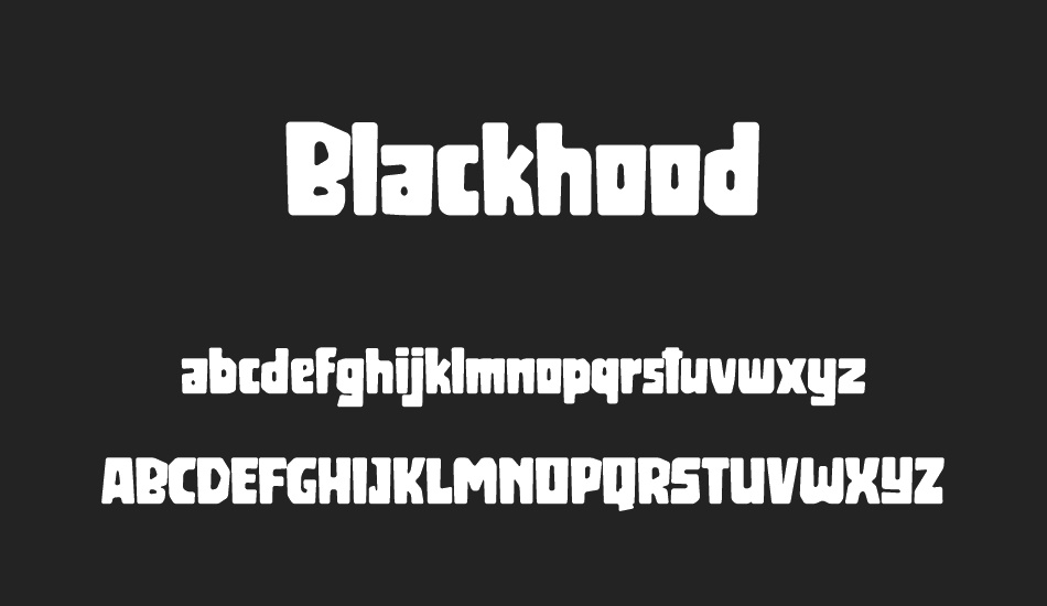 Blackhood font