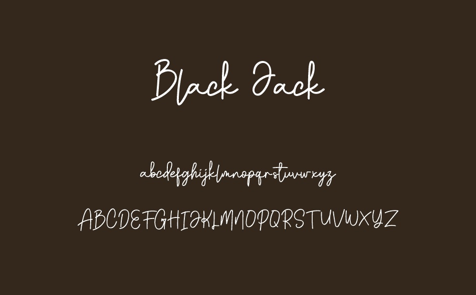 Black Jack font