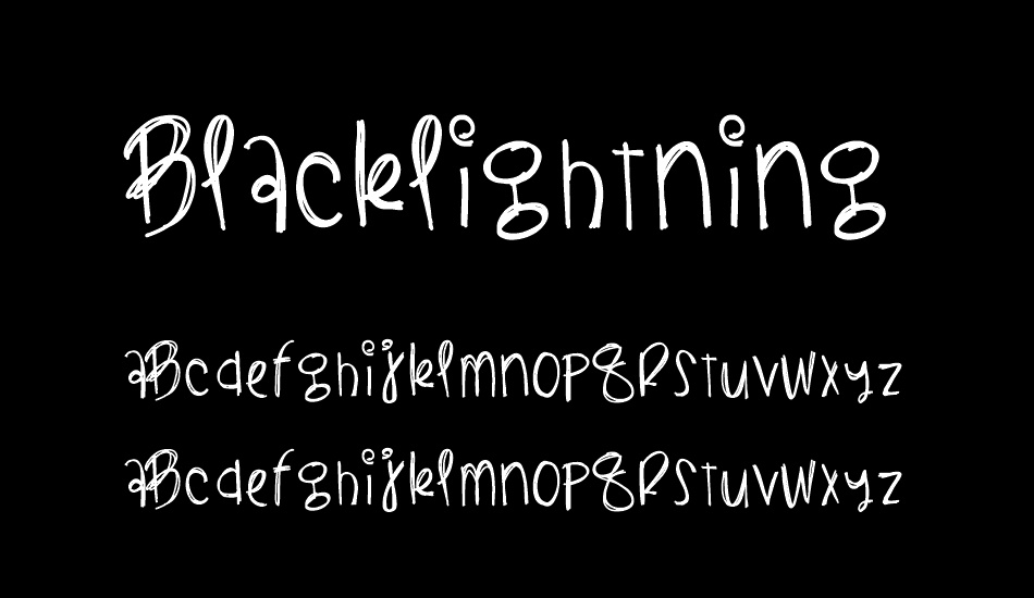 BlackLightning font