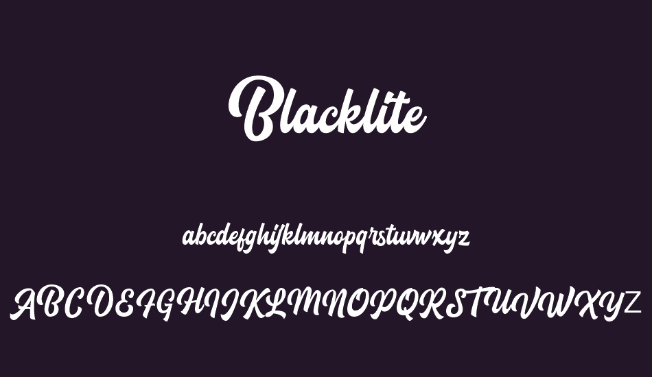 Blacklite DEMO font