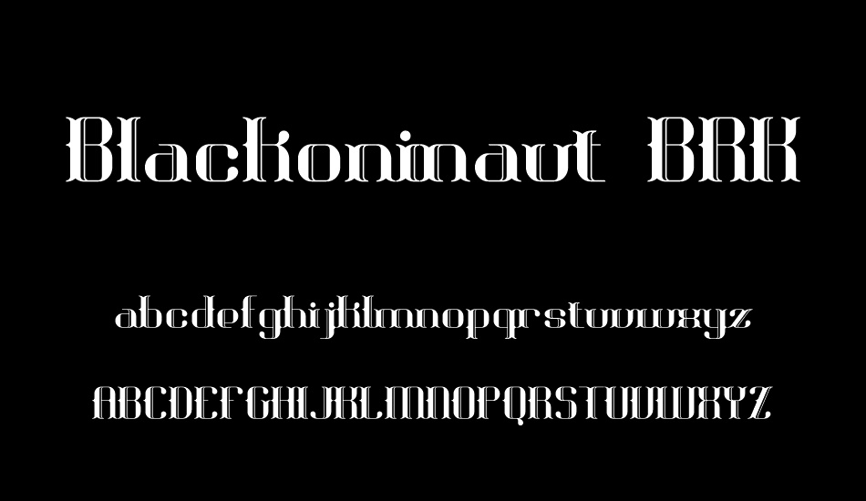 Blackoninaut BRK font