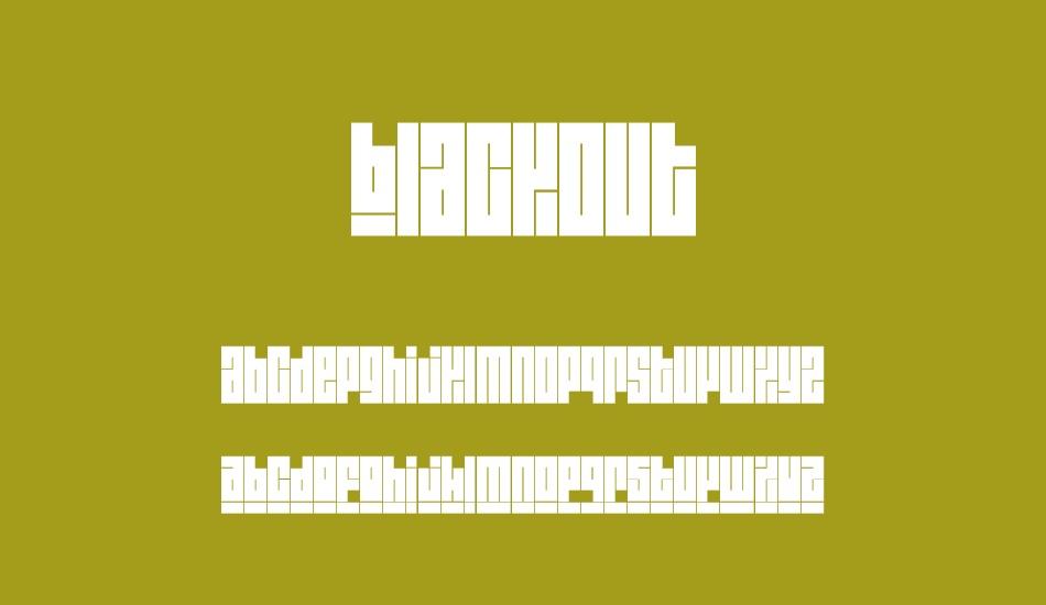 Blackout font