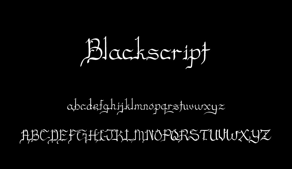 Blackscript font