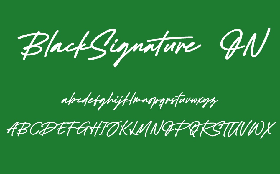 Black Signature font