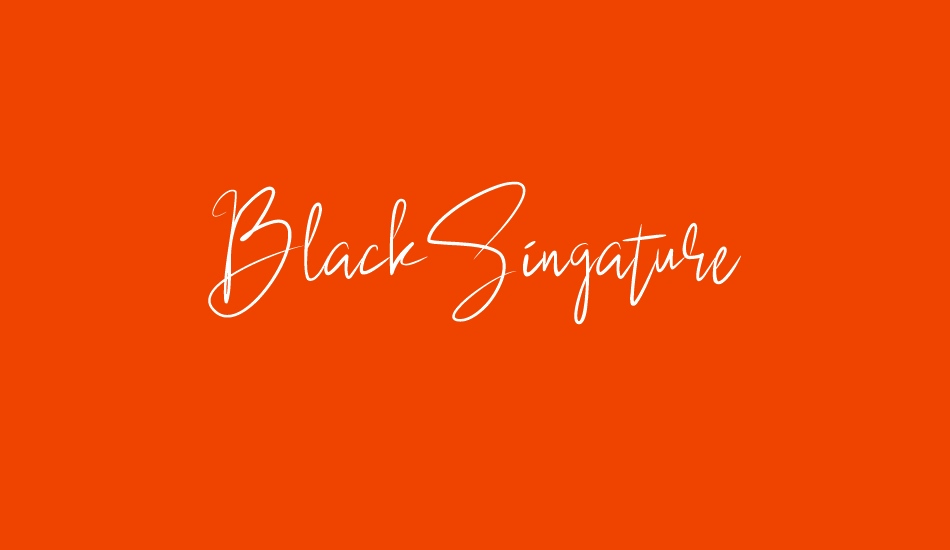 BlackSingature font big