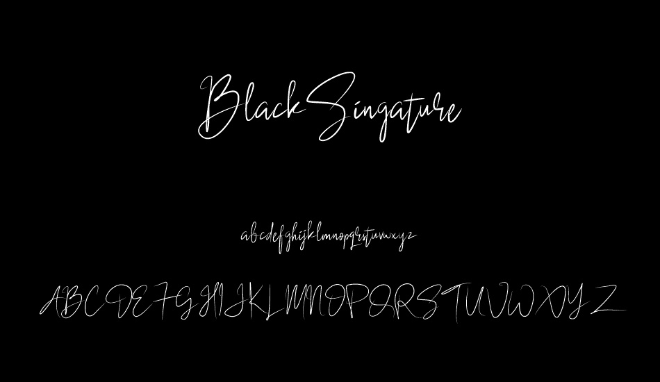 BlackSingature font