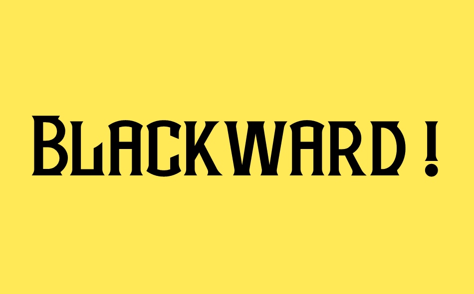 Blackward font big