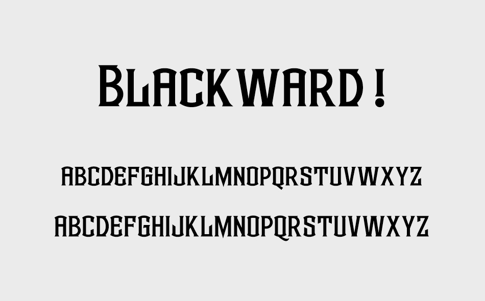 Blackward font