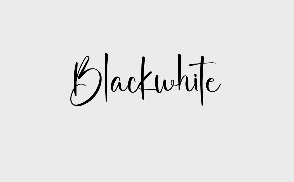 Blackwhite font big